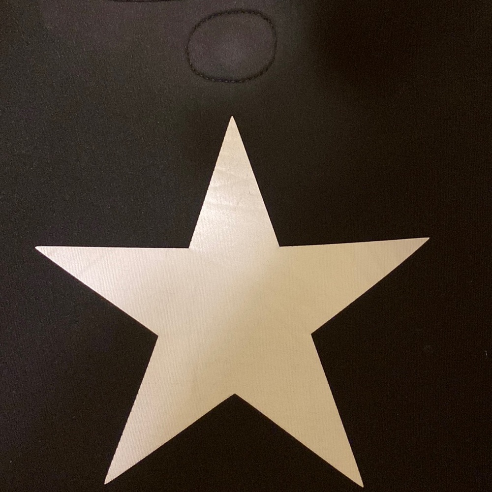 Black neoprene with star cross body bag